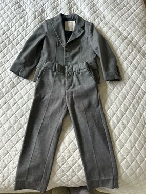 Zara Boys Gray Two-Piece Blazer & Pants Set